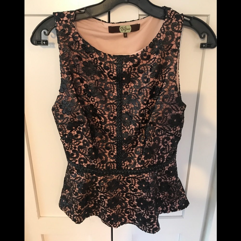 Eva Franco Size 2 Peplum Shirts